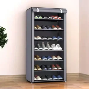 Gray 9-lattice shoe rack organizer