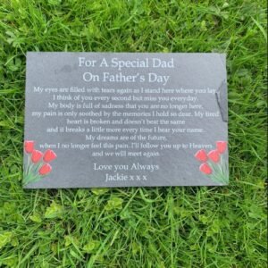 Personalized Slate Grave Memorial Plaque